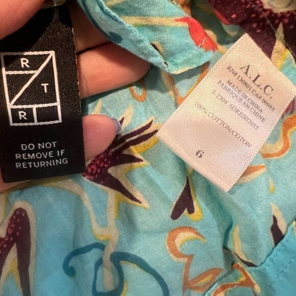 A.L.C. RTR Sally Cotton Mini dress with pockets women's size 6 - Picture 9 of 13